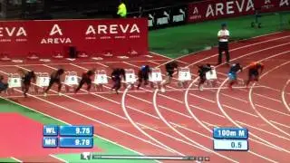 Gatlin and Gay battle in 100m in Paris Diamond League 2012
