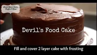Fill & Cover 2 Layer Cake - Devil's Food Cake Cake and Frosting Demo