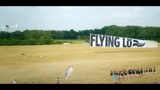 Weltrekord: gr&ouml;&szlig;ter Werbebanner, der jemals legal von einem UL-Flugzeug geschleppt wurde!