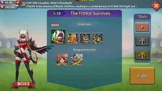 Lords Mobile Challenge Stage 1-18 -  Trial 1 - F2P Team