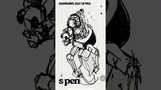 drawing on samsung s22 ultra | dystopian horse