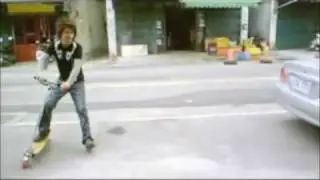 ANdrew with his motorboard