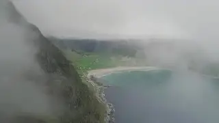 Clouds Revealing Hoddevik Beach Stock Video