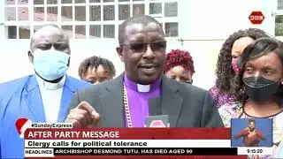 The clergy calls for political tolerance