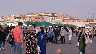 Jamaa el fna Marrakech ساحة جامع الفناء بمراكش اجواء رائعة