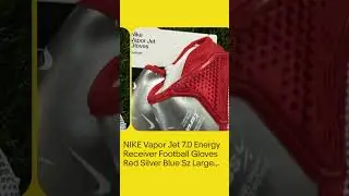 NIKE Vapor Jet 7.0 Energy Receiver Football Gloves Red Silver Blue Sz Large New