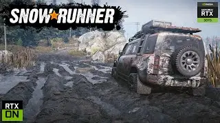 SnowRunner &ndash; Defender Conquers Drummond Island Mud Trails | Calm Off-Road Hill Climb Run #offroad