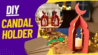Waste Cardboard se Stylish Candle Holder & Lamp/DIY Cardboard Candle Holder 