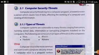 Different types of computer Security Threats||Grade 8||Computer Network||Virus||Hacke||Worms||Abbas