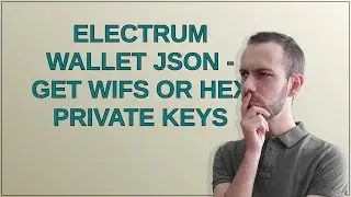 Bitcoin: Electrum wallet JSON - get WIFs or hex private keys