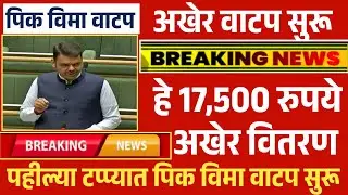 यंदाचा सरसकट पिक विमा वाटप सुरू झाले | हेक्टरी किमान 17,500₹ वाटप Pik Vima Yadi Pikvima List 2025