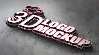 3D logo MOCKUP   -  Photoshop    -   FREE