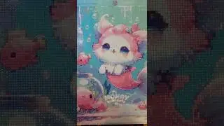 Fluffy Merdog from Melle&rsquo;s Diamond Painting Store #youtubeshorts #paintwithdiamonds #craft #art #diy