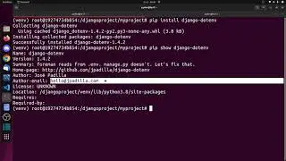python/django créer les variables d'environnement (.env)