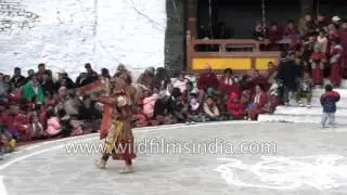 Le Ngan dance during the Torgya festival in Tawang Monastery