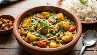 Aalu Matar Tamatar Ki Sabzi 😋 | 10 Minute Mein Banane Wali Desi Sabji | Ghar Jaisa Swad