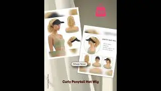 Curly Ponytail Hat Wig