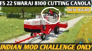 farming simulator 22 Indian mod challenge hindi sawraj cutting canola Punjabi style 60fps