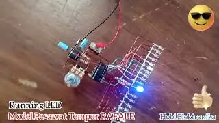 Air Fighter Running LED - RAFALE Delta Wing | 555 - 4017 - Praktek Elektronika | Hobi Elektronika