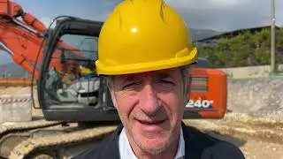 Posa della prima pietra della nuova palestra di Cavaso del Tomba. Intervista al presidente Luca Zaia