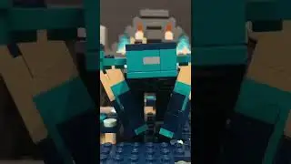 Lego Minecraft stop motion warden sonic boom attack ￼ #short #viral #epic #cool