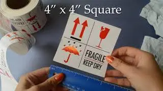 Fragile Keep Dry 4 Way Labels