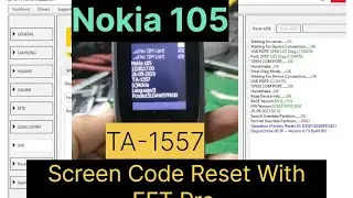 Nokia 105 New Ta-1557 Screen Code Reset | Security Code Reset | Eft Pro #nokiareset #eftpro #ta1557