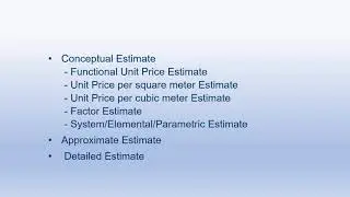 Part - 01 Project Cost Estimate تقدير تكلفة المشروع