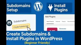 How to Create Subdomains & Install Plugins in WordPress Step-by-Step Tutorial #learnitpedia