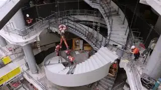 Double helix staircase installation at UTS Central