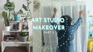 Art Studio Makeover Part 2/Studio Vlog/Declutter with me