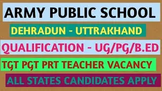 Army public school vacancy 2025/APS VACANCY 2025/TGT PGT PRT TEACHER VACANCY