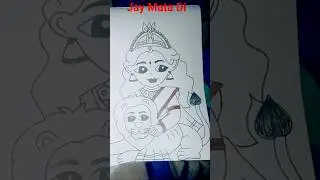 Jay Mata Di 🚩🚩🙏🚩 #cute #art #drawing