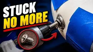 REMOVING A BROKEN SCHALLER STRAP LOCK FROM A FENDER STRATOCASTER