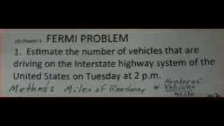 Fermi Problem - Total Number of Vehicles on the USA Interstate Highway System