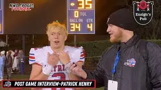 Patrick Henry VS Hopewell-Loudon Football Regional Semi-Final Post Game Interviews 2024