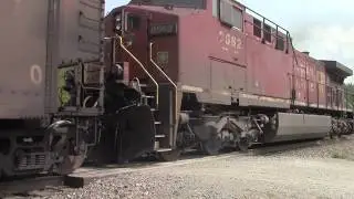Canadian Pacific Coal (CP 8??) West at Caithness, BC!!!