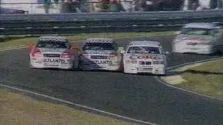 Three-wide at Lakseide, 1995 Australian Super Tourers, Paul Morris, Brad Jones, Greg Murphy
