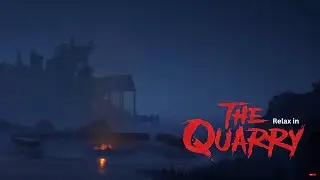 🎃Relaxing Night, Rain & Bonfire Ambience in The Quarry🎃 | Relaxing Rain & Bonfire Sounds