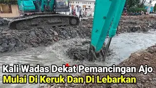 Kali Wadas Dekat Pemancingan Ajo Mulai Di Lebarkan Lagi Semua Alat Berat Serempak Pindah Tempat
