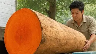 The Process of Making a Unique Coffee Table from Natural Wood // Wood Processing