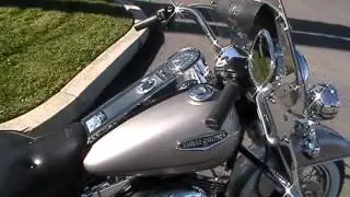 2007 FLHRC, HARLEY DAVIDSON, ROAD KING CLASSIC, PEWTER PEARL, LOW MILES, CHROME FRONT END