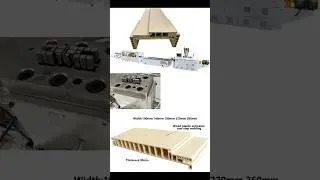 Continuous molding extrusion production line for wood-plastic door frames