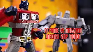 G1 Optimus Prime VS Megatron Stop Motion Fight