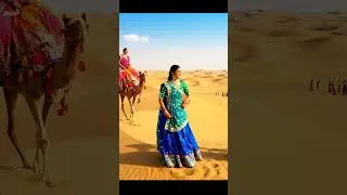 Rajasthani Women Enjoying Desert Life 🌵 | Camel Ride & Traditional Culture |#rajasthan#desert#shorts