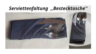 Serviette mit Bestecktasche - einfach und praktisch
