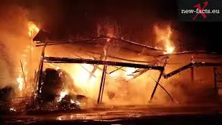 Bad W&ouml;rishofen &ndash; Untergammenried | Vollbrand einer Maschinenhalle mit Strohlager