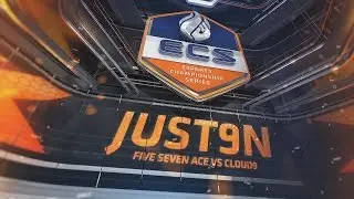 Just9n Five Seven ACE vs Cloud9 on Dust 2 (ECS NA Season 1)