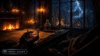 POV: King&rsquo;s Study (Castle Sol) | Thunderstorm & Fireplace Ambience | 2 Hours