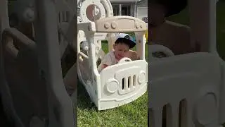 🌟 Pure joy! Children's laughter fills the air as they glide down the slide with glee! 🎉